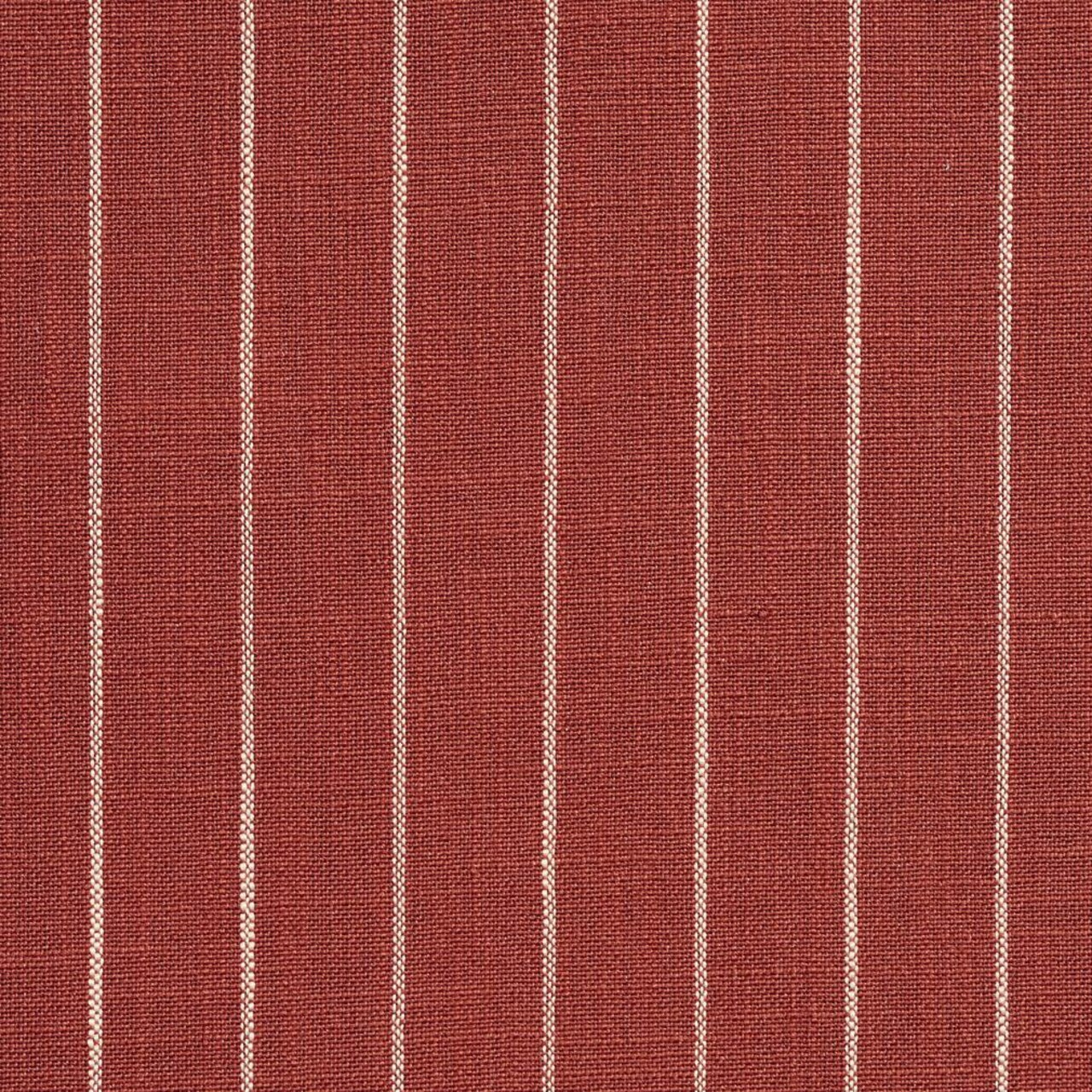 Brick Pinstripe - Red & Burgundy Stripe Upholstery Fabric 54 Inches"